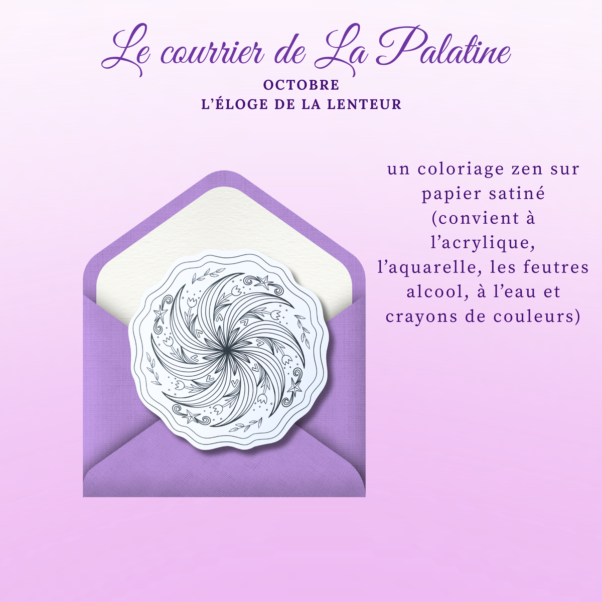 Le courrier mensuel de La Palatine