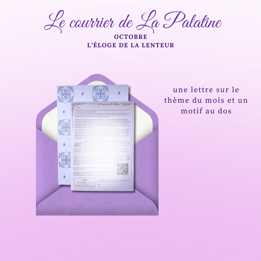 Le courrier mensuel de La Palatine