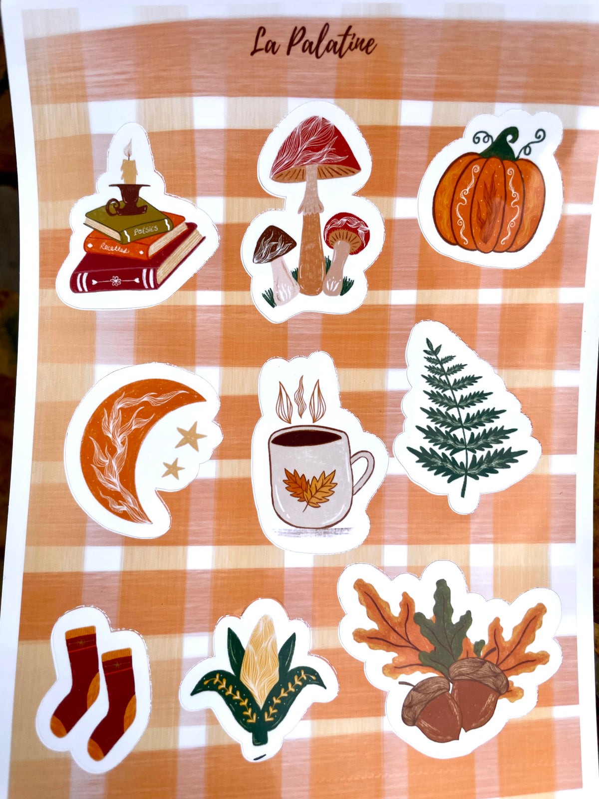 Planche stickers automne